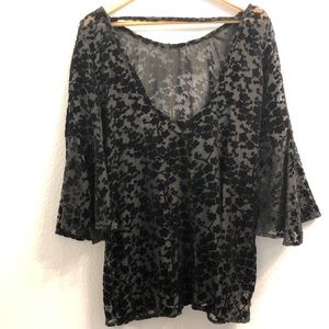 Gypsy Junkies Free People black velvet tunic dress